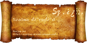 Szalma Árpád névjegykártya