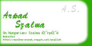 arpad szalma business card